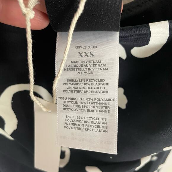 Madewell Scoop Neck One Piece Abstract Summer Trendy Swimsuit US Women's XXS New - Picture 5 of 6